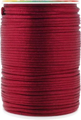 Vista 35 de Mandala Crafts Cordón de satén de cola de rattail de 0.02 in para nudos chinos de macramé