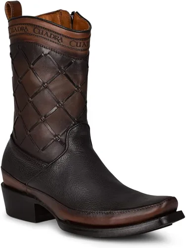 Vista 2 de Cuadra Botas de hombre en piel bovina con cremallera negra