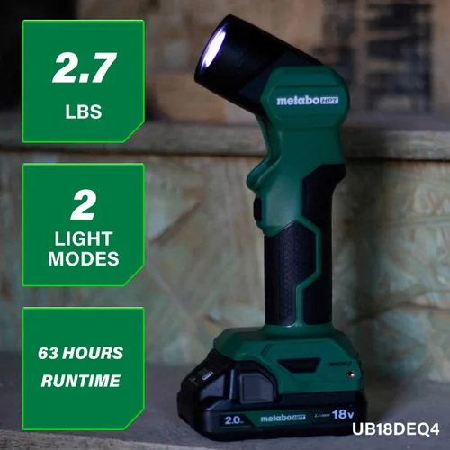 Vista 6 de Metabo HPT Taladro Percutor Inalámbrico MultiVolt™ de 18V, Destornillador de Impacto, Sierra Recíproca, y Linterna Kit Combinado de 4 Piezas