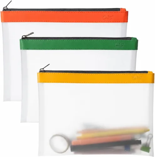 Vista 9 de Mr. Pen - Estuche transparente para lápices, paquete de 3, estuche transparente para lápices, bolsas para lápices