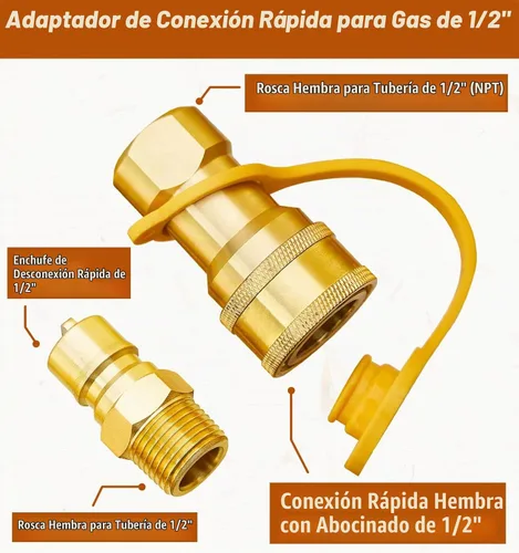 Vista 2 de Kit de conexión rápida de gas CALPOSE 1/2