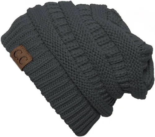 Vista 110 de C.C Trendy Warm Chunky Soft Stretch Cable Knit Beanie