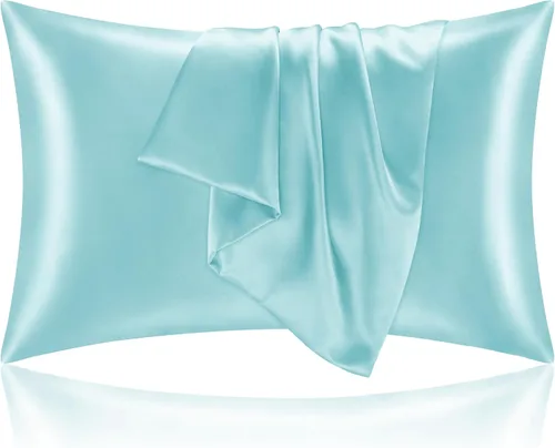 Vista 48 de BEDELITE Funda de almohada de satén para cabello y piel, súper suave y refrescante similar a las fundas de almohada de seda, paquete de 2 con cierre