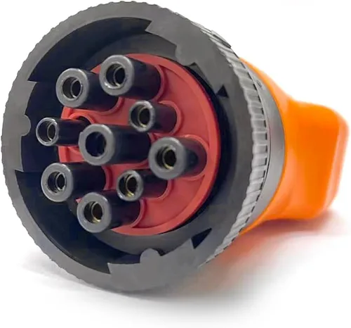 Vista 4 de Adaptador OBD2 de 9 pines J1939 macho a 16 pines, conector de escáner de diagnóstico de camión resistente, compatible con Freightliner, Kenworth