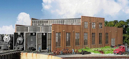 Vista 16 de Walthers Cornerstone Serie Kit HO Scale 2-Stall Motor House & Accesorios