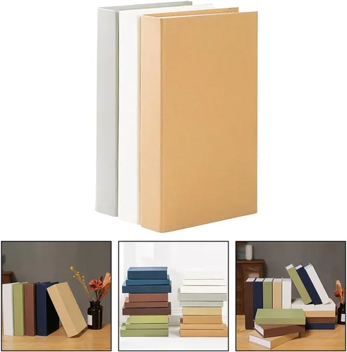 Vista 7 de Zerodeko 3 piezas de accesorios para mesa auxiliar, decoración decorativa de libros, apilables, libros decorativos para decoración del hogar, libros
