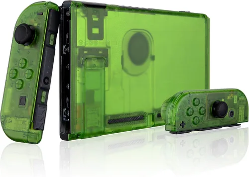 Vista 3 de eXtremeRate - Placa trasera para Nintendo Switch Console, NS Joycon con carcasa de mando de mano con botones de juego completo, carcasa de repuesto