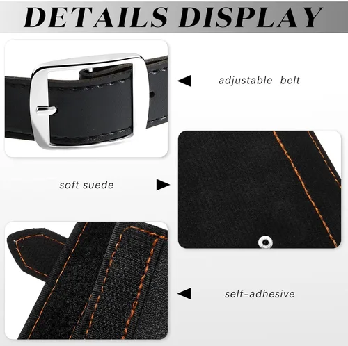 Vista 3 de Jecery 2 piezas de soporte de espada katana anime cuero Cosplay accesorios funda cinturón funda ajustable cinturón dos hebillas