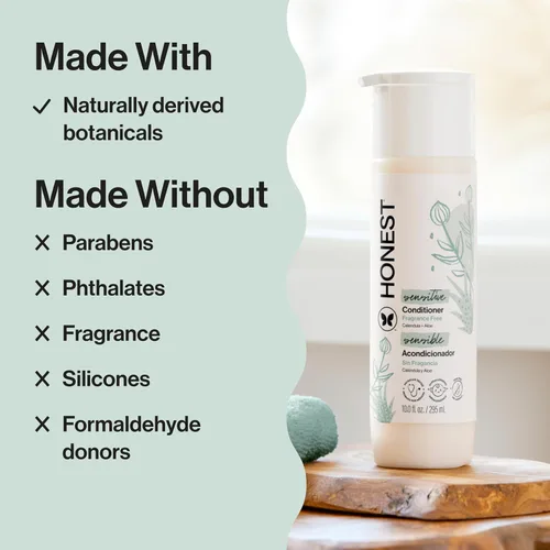 Vista 4 de The Honest Company Acondicionador, hipoalergénico, sin fragancia, 10 fl oz