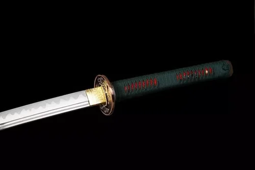 Vista 8 de Espada samurái japonesa Katana T10 hecha a mano, hoja de acero templado de arcilla, afilada de espiga completa, regalos para él, espada real, espada