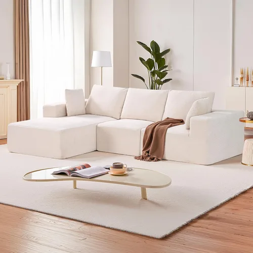 Vista 10 de VEVOR Sofá modular modular, moderno sofá modular de 5 plazas con almacenamiento oculto, sofá modular de nube personalizable, marco de madera maciza