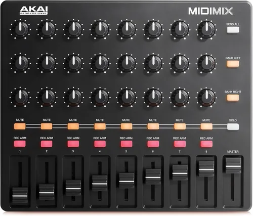 Vista 9 de Akai Professional MIDImix - Controlador MIDI USB y mezclador con atenuadores asignables y atenuador maestro, 24 perillas y 16 botones, mapeo 1 a 1