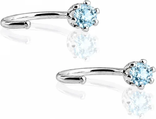 Vista 16 de Aretes de plata de ley para mujeres y niñas, hipoalergénicos para cartílago
