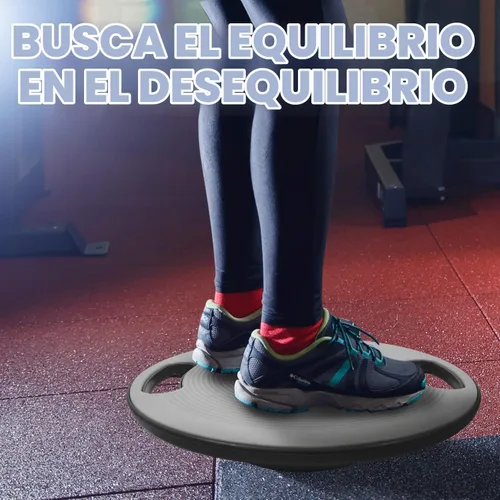 Vista 6 de Yes4All Wobble Balance Board, Plastic Stability Trainer with Handles for Standing Desk, Core Training & Home Gym Workout