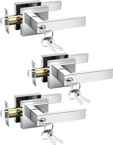 Vista 147 de KNOBWELL - Juego de cerradura con 1 picaporte resistente para puertas de una cara, ideal para puertas interiores reversibles, 0.93 libras