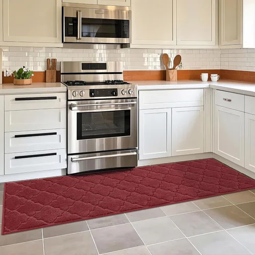 Vista 11 de COSY HOMEER Alfombras suaves de cocina [2 piezas] para el frente del fregadero súper absorbentes, tapetes y tapetes de cocina de 20 x 30 pulgadas/20