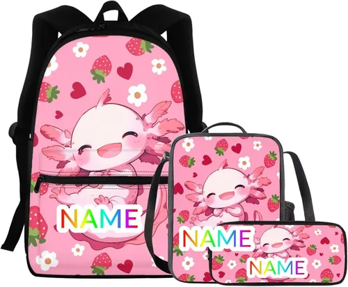 Vista 133 de FOR U DESIGNS Fuego baloncesto impreso niños escuela mochilas viaje mochila libro bolsa