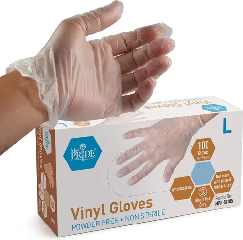 Vista 9 de MedPride - Guantes de vinilo para uso general, sin polvo, pequeños, 100 unidades (paquete de 1)