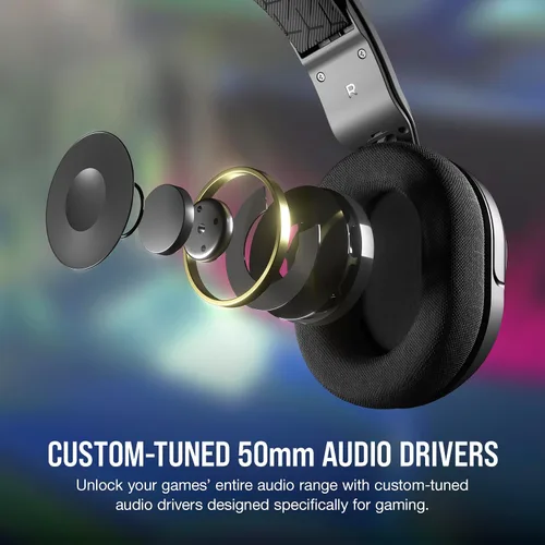 Vista 4 de Corsair HS35 v2 Auriculares con cable para juegos multiplataforma – Micrófono omnidireccional flexible – Conexión universal de 3.5mm – PC, Mac, PS5