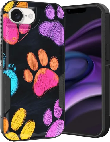 Vista 16 de Funda para iPhone Air, doble capa híbrida resistente resistente a prueba de golpes de policarbonato duro + funda protectora de silicona suave