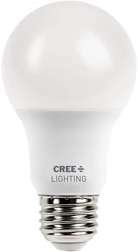 Vista 8 de Cree Lighting Bombilla LED A19 de la serie básica, bombilla LED regulable de 2700 K, 60 W + 800 lúmenes, blanco suave, paquete de 4