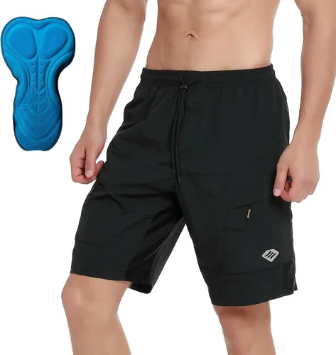 Vista 2 de Santic Coolmax - Pantalones cortos de ciclismo de montaña para hombre coolmax, ligeros