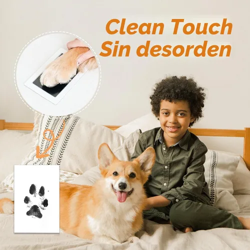 Vista 2 de DeerZone Kit de impresión de huellas sin tinta, kit de impresión de huellas de perro, kit de impresión de nariz de perro, almohadillas de tinta