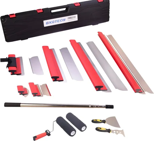 Vista 8 de Herramientas para Paneles de Yeso Cuchilla Alisadora con Mango de Extensión - Cuchillas de 10", 14", 24" y 32" 40" con 2 Cuchillas de 0.3 mm