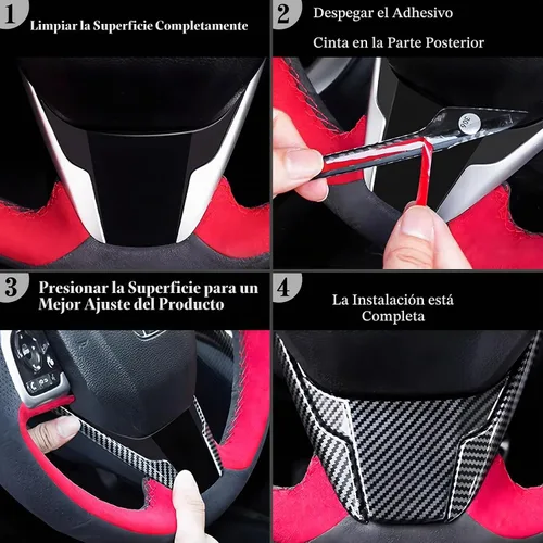 Vista 6 de Patrón ABS Soporte de Taza de Agua de Freno de Mano de Automóvil Botón del Motor Cambio de Marchas Panel de Control de Aire Cubierta Protectora