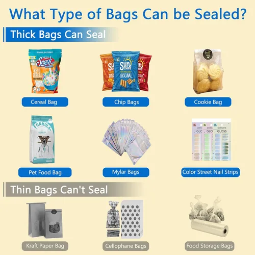 Vista 2 de Sellador de Bolsas de Papas Fritas con Sellado Térmico, Gadgets de Cocina, Mini Resellador de Bolsas para Almacenamiento de Alimentos, Sellador