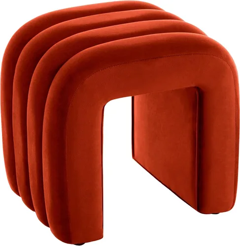 Vista 22 de Taburete otomano multifuncional, reposapiés para sofá, taburete de tocador moderno para sala de maquillaje, sala de estar y entrada, taburete