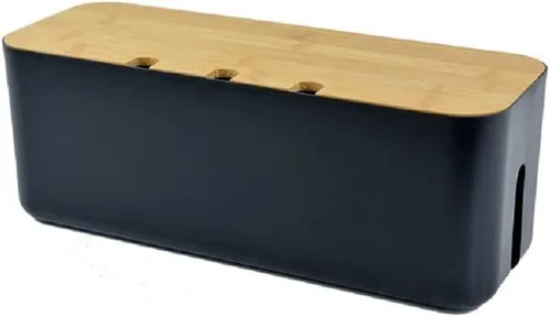 Vista 9 de Caja de organización de cables, organizador de rayas eléctricas, caja organizadora de cables, oculta y oculta las regletas de alimentación y cables