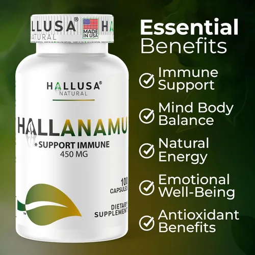 Vista 8 de Hallusa Natural Raíz de Anamu 450 mg - Petiveria Allicea - Anamu Cápsulas Orgánicas - Sistema Inmunológico y Energía - 100 Cápsulas
