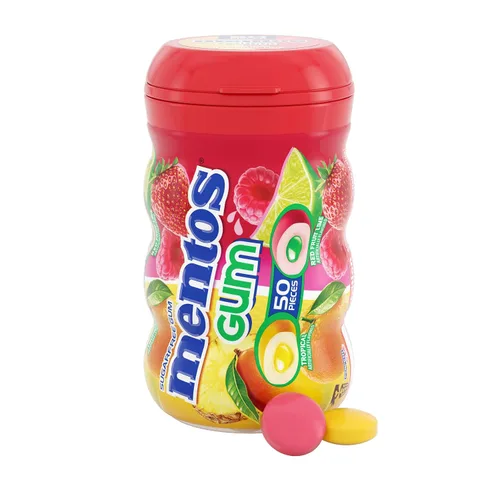 Vista 13 de MENTOS Sugar Free Gum with Xylitol, Spearmint, 50 Piece Bottle (4 Pack)