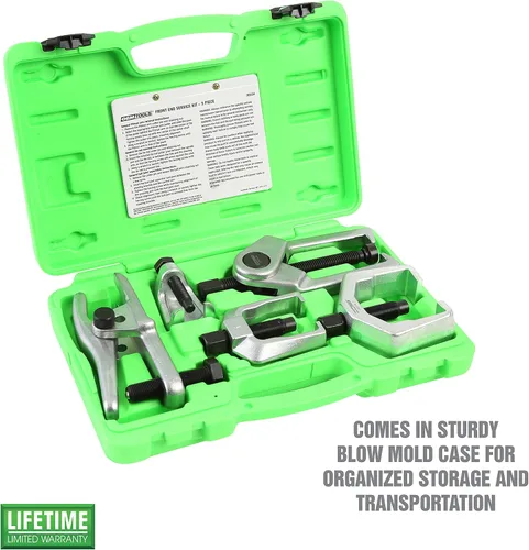Vista 2 de OEMTOOLS 26554 Kit de servicio frontal, extractor de brazo Pitman y separador de rótulas, herramienta de extracción de barra de acoplamiento