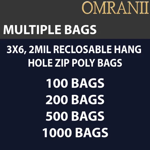 Vista 7 de Bolsas de almacenamiento de plástico transparente de 3 x 6 pulgadas de 2 mil (100 bolsas), duraderas, ligeras, con cremallera resellable, agujero
