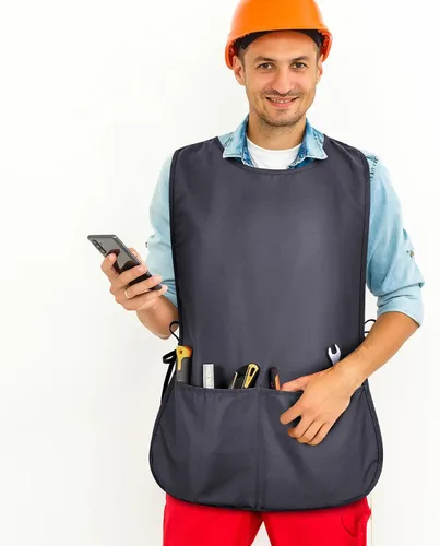 Vista 7 de TFTAFAN Delantal Cobbler Unisex Impermeable Delantal con 2 Bolsillos Profundos Art Smock para Pintar Limpieza Artiest Delantal Trabajo Cocina