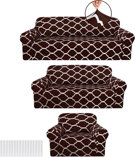 Vista 20 de Peryiter Juego de 1 funda de sofá gris oscuro para sala de estar, fundas de muebles para sofá y sofás, funda de sofá biplaza o sillón, protector