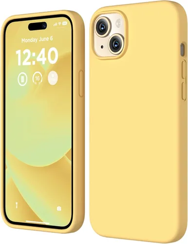 Vista 20 de Compatible con iPhone 15, funda de silicona líquida, funda protectora de cuerpo completo a prueba de golpes [forro de microfibra suave], funda Azul