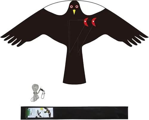 Vista 10 de Cometa de Halcón para Aves, Cometa Voladora para Protección de Cultivos Espantapájaros, Cometas Voladoras Sin Mástil - Estilo E