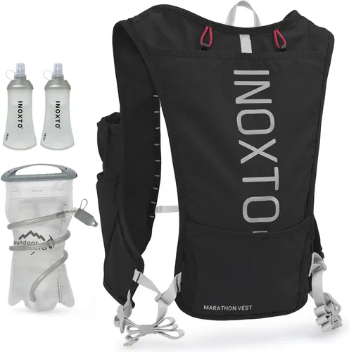 Vista 16 de INOXTO Running Hydration Vest Backpack,Lightweight Insulated Pack with 1.5L Water Bladder Bag Daypack for Hiking Trail Running Cycling Race Marathon