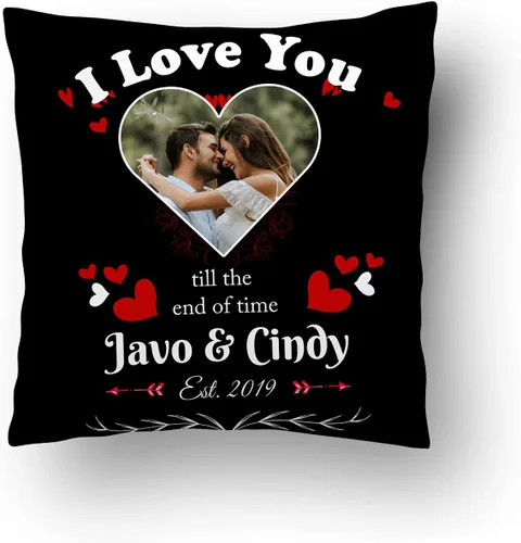 Vista 14 de Almohada fotográfica personalizada. Personalizada con imágenes para cumpleaños, aniversario y Navidad. (inserto + funda)