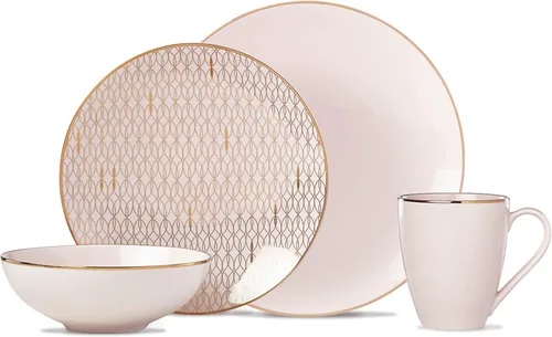 Vista 9 de Lenox 886115 Trianna Blush - Vajilla (12 piezas)