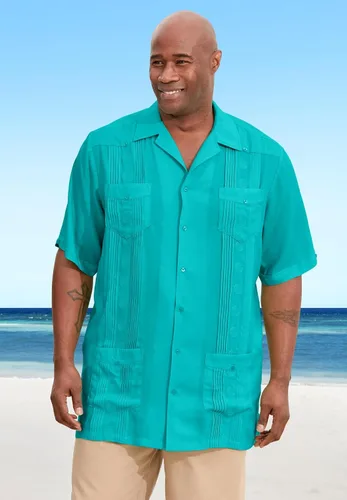 Vista 3 de KingSize Camisa Guayabera de manga corta para hombre grande y alta