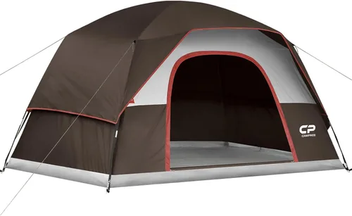 Vista 23 de CAMPROS CP Camping Tent 2/4/6 Person, Waterproof Windproof Double Layer Dome Tent, Easy Setup with Large Mesh Windows & Wide Door for Outdoor
