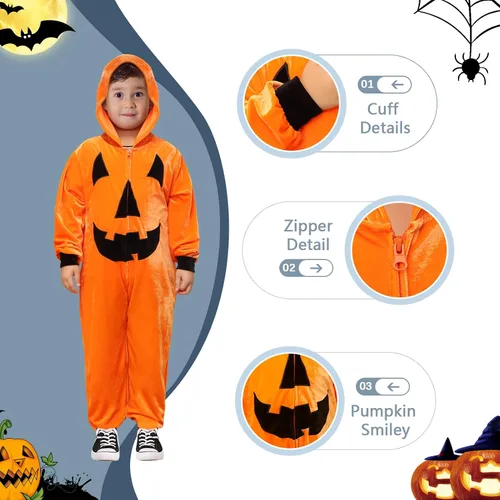 Vista 4 de Disfraces familiares a juego que brillan en la oscuridad para Halloween mono de una pieza con capucha y diseño de esqueleto para adultos y niños
