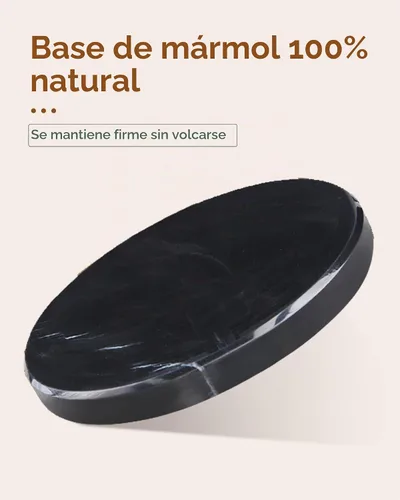 Vista 3 de Snaikor Perchero de Metal con Base de Mármol Natural, Perchero Moderno Independiente, Perchero Giratorio de 360° con 14 Ganchos, Perchero de Negro