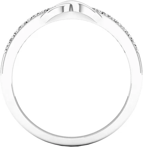 Vista 2 de Dazzlingrock Collection Anillo de compromiso de 0,10 quilates (quilates) con diamantes redondos para mujer Forever Together Swirl de 110 quilates