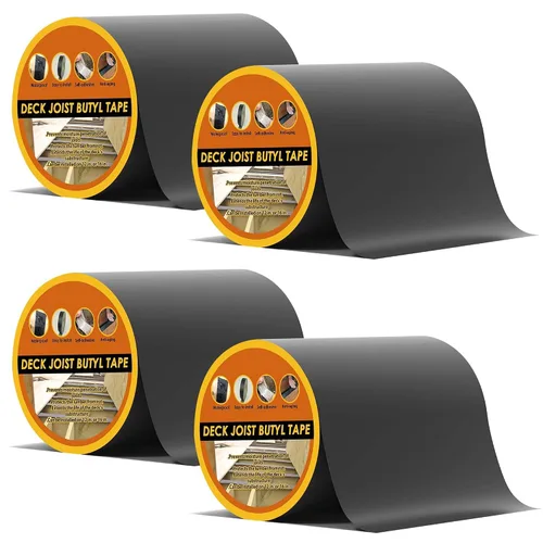 Vista 8 de Cinta de vigueta de cubierta de butilo 6" x 50' 1 paquete Cinta adhesiva impermeable intermitente, resistente a la intemperie, protege vigas