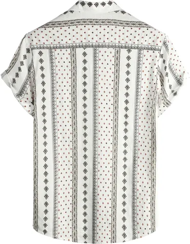 Vista 2 de VATPAVE Mens Casual Short Sleeve Button Down Shirts Regular Fit Hawaiian Summer Shirts
